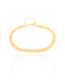 Pulseira Masculina Lacraia 6 mm Banhado a Ouro 18K