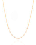 Gargantilha Infantil Corações Pérolas Banhado a Ouro 18K - 35 cm