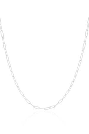Choker Elos Lisos Ródio Branco