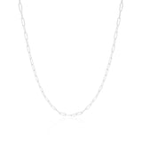 Choker Elos Lisos Ródio Branco