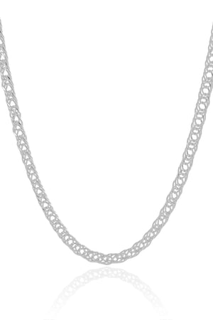 Choker Grumet 4 mm Ródio Branco
