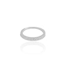 Anel Cravejado Cristal Tamanho 17 Ródio Branco