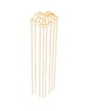 Piercing Filetes com Franja Banhado a Ouro 18K