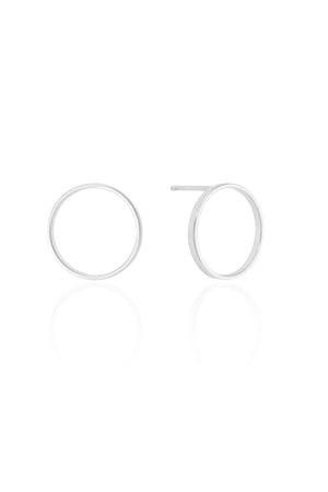 Brinco Argola Frontal 14 mm Ródio Branco