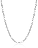 Gargantilha Elos Lisos Ródio Branco