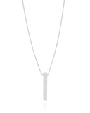 Gargantilha Masculina Palito Liso 2.5 cm Ródio Branco - 70 cm