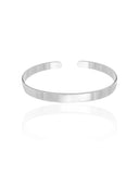 Bracelete Liso Ródio Branco