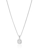 Gargantilha Veneziana Ponto de Luz Cravejado Cristal Ródio Branco - 45 cm