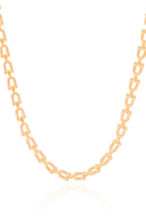 Choker Elos em U 5 mm Banhado a Ouro 18K