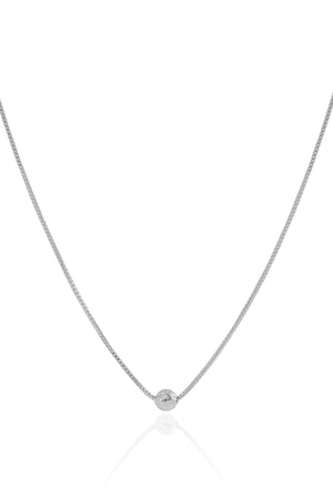 Choker Veneziana Bola Lisa 5 mm Ródio Branco