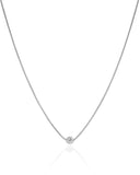 Choker Veneziana Bola Lisa 5 mm Ródio Branco