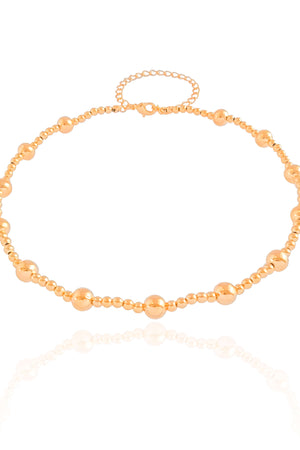 Aro Flexível Bolas Lisas Banhado a Ouro 18K