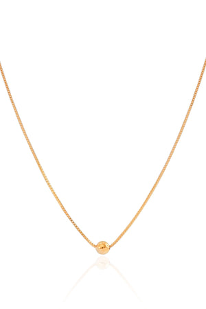 Choker Veneziana Bola Lisa 5 mm Banhado a Ouro 18K
