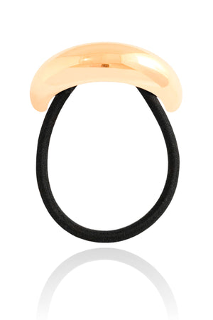 Pony Cuff Tubo Liso Banho Dourado