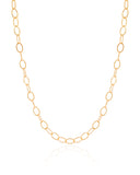 Choker Elos Ovais 5 mm Banhado a Ouro 18K