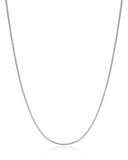 Gargantilha Rabo de Rato 1 mm Ródio Branco