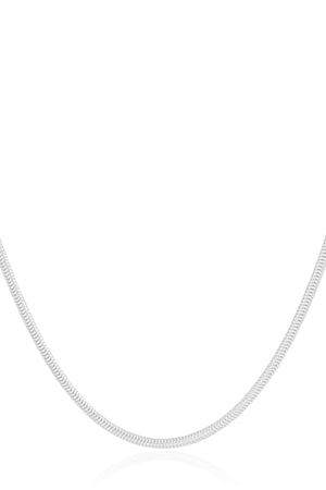 Gargantilha Rabo de Rato 2.5 mm Ródio Branco