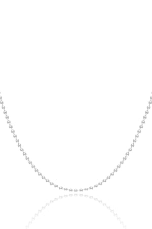 Choker Bolinhas 1.5 mm Ródio Branco