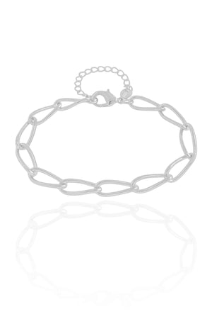 Pulseira Elos 6 mm Ródio Branco