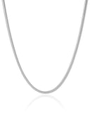 Gargantilha Snake 3 mm Ródio Branco