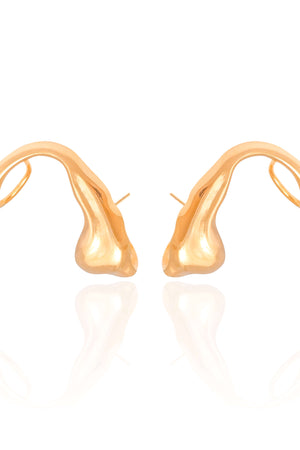 Ear Cuff Orgânico Banhado a Ouro 18K