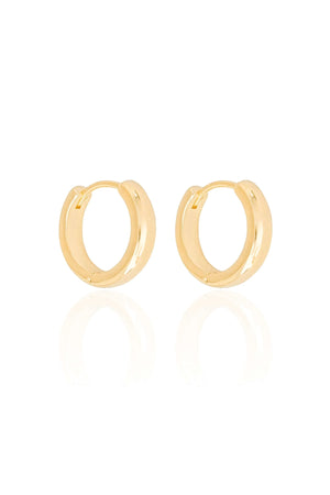 Brinco Argola Lisa 1.5 cm Banhado a Ouro 18K