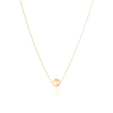 Gargantilha Veneziana Pingente Bola 8 mm Banhado a Ouro 18K