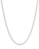 Gargantilha Malha Fita 3 mm Ródio Branco - 40 cm