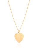 Gargantilha Veneziana Coração Flat Liso Banhado a Ouro 18K - 45 cm