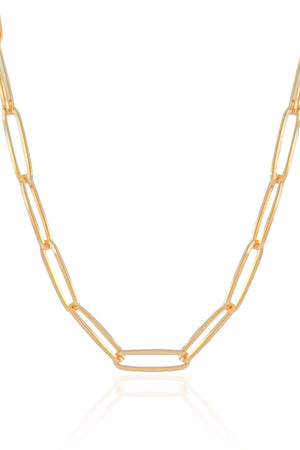 Choker Elos Ovais Banhado a Ouro 18K