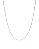 Choker Grumet Plaquinhas Ródio Branco - 33 cm