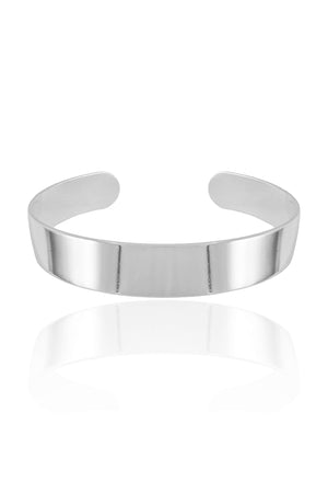 Bracelete Liso 1 cm Ródio Branco