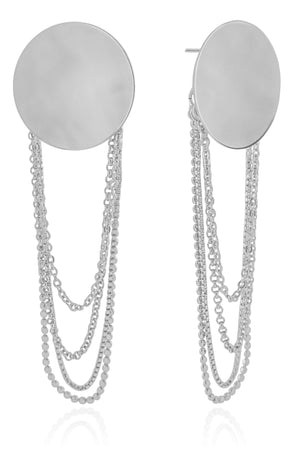 Brinco Redondo Franjas Ródio Branco