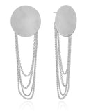 Brinco Redondo Franjas Ródio Branco