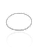 Bracelete Mola Rabo de Rato 3 mm Ródio Branco