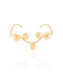 Bracelete Ondas Bolas Lisas Banhado a Ouro 18K