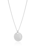 Gargantilha Veneziana Redondo Flat Liso Ródio Branco - 45 cm