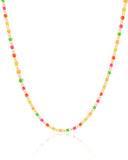 Choker Bolinhas Coloridas 2 mm Banhado a Ouro 18K