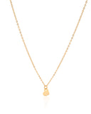 Gargantilha Infantil Elos Coração Liso Banhado a Ouro 18K