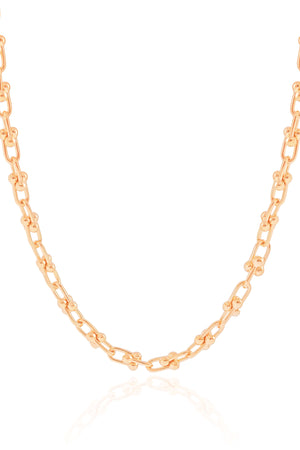 Choker Elos em U 5 mm Banhado a Ouro 18K