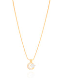 Gargantilha Redondo Ponto de Luz Cravejado Cristal Banhado a Ouro 18K - 45 cm