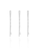 Trio de Grampos Zig Zag Banho Branco