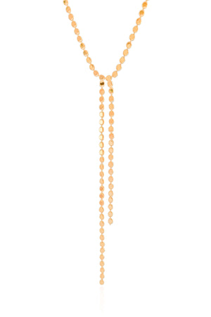 Gargantilha Gravata Plaquinhas Achatadas Banhado a Ouro 18K - 45 cm