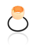 Pony Cuff Tubo Liso Banho Dourado