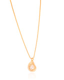 Gargantilha Veneziana Orgânico Liso Gota Cristal Banhado a Ouro 18K - 45 cm