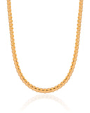 Choker Malha Egípcia 4 mm Banhado a Ouro 18K