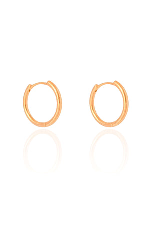 Brinco Argola Lisa 1.8 cm Banhado a Ouro 18K