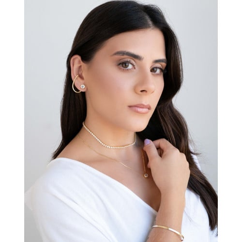 Ear Cuff Tarraxa Piercing Banhado a Ouro 18K
