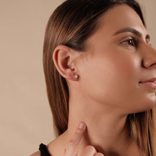 Brinco Ponto de Luz Banhado a Ouro 18K