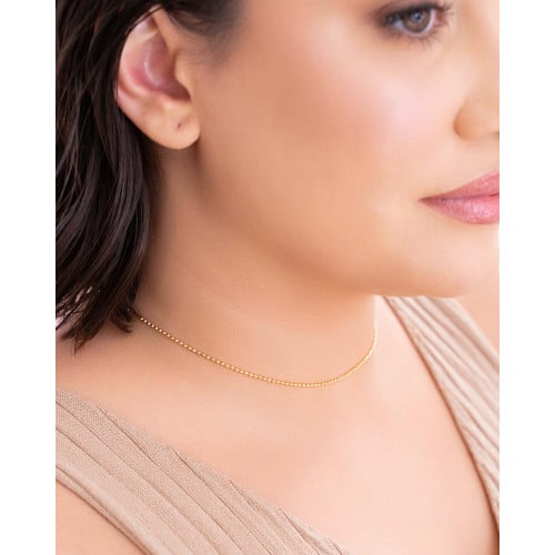 Choker Bolinhas 1.5 mm Banhado a Ouro 18K